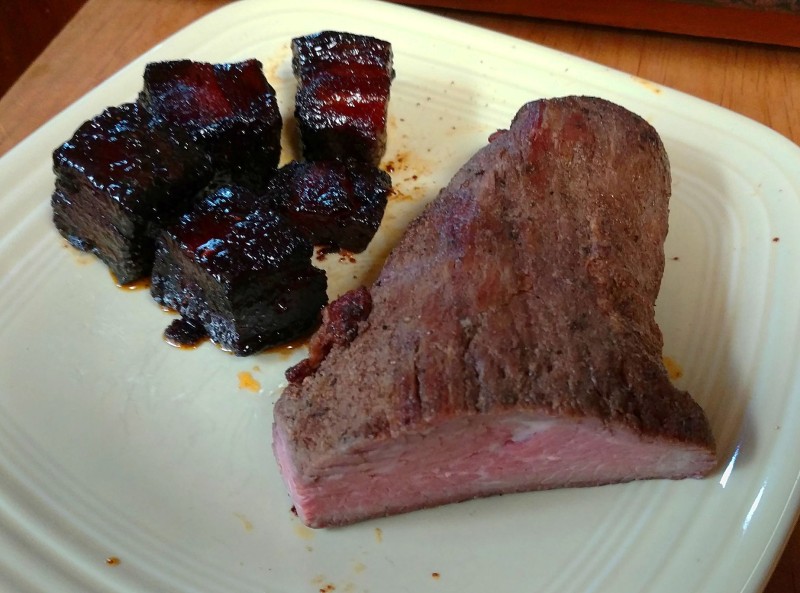 Pork Belly Burnt Ends with Texas Pepper Jelly Rib Candy 