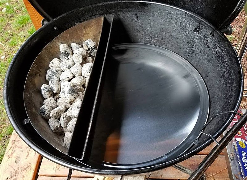 Simple foil trays for Weber cooking 