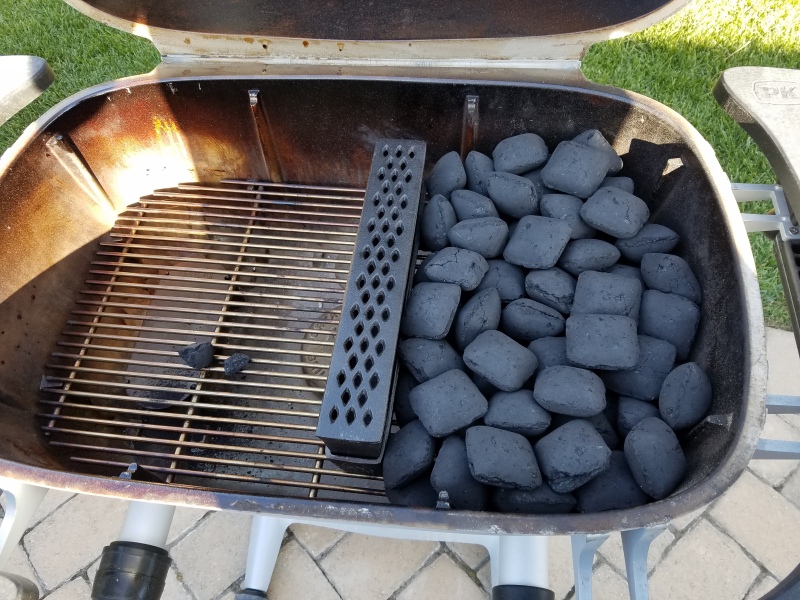 Charcoal holder for outlet grill