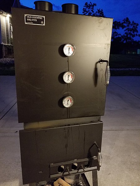 Old country bbq pits vertical smoker best sale