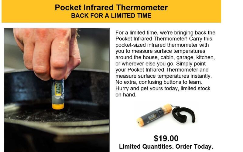 ThermoWorks - IR Pocket Infrared Thermometer