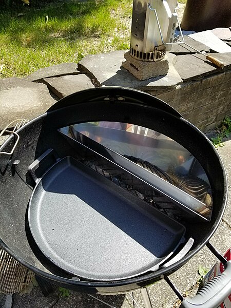 Lined the WSM water pan w/ foil, filled with water during a 12hr