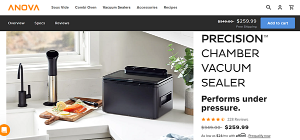 Anova Precision Chamber Vacuum Sealer: $260!! - Pitmaster Club