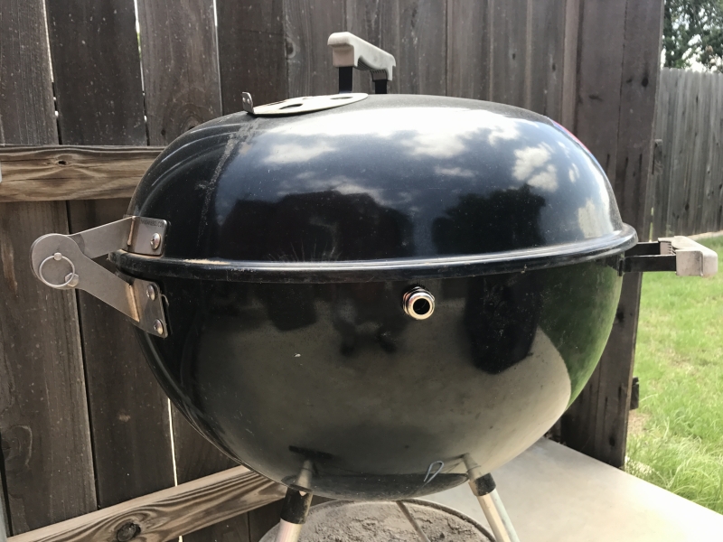 Weber Kettle Grill Modification adding a Temperature Probe Port