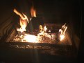 Splits above fire pot.