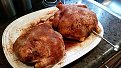 Whole chicken and turkey breast dry brined and rubbed