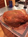 End of bone cut down, injected with pork brine, seasoned up with MMR
